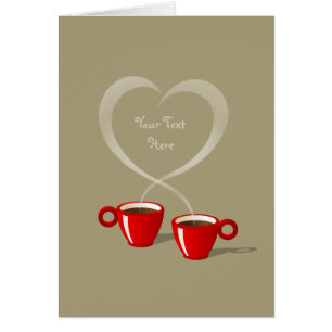 Cartão Café para duas cartas