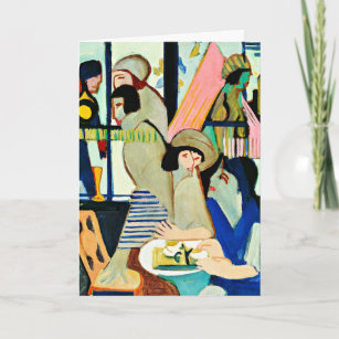Cartão Café, pintura de Ernst Ludwig Kirchner