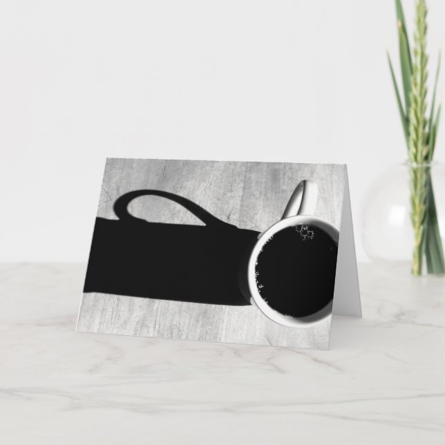 Cartão Café preto e branco (Frente)