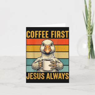 Cartão Café Primeiro Jesus Presentes Engraçados Cristãos