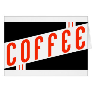 Cartão café retrô