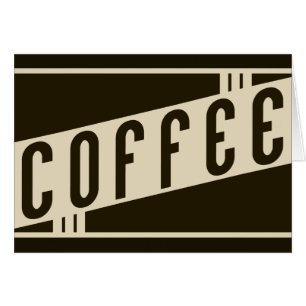 Cartão café retrô