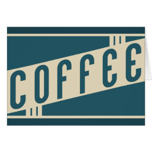 Cartão café retrô