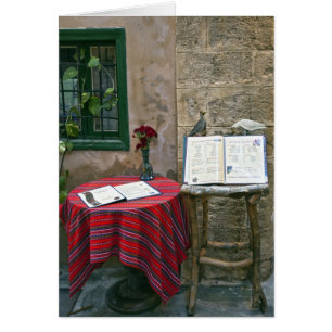 Cartão Café Sidewalk, Chania, Creta, Grécia