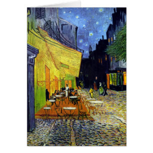 Cartão Café Terrace à Noite