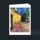 Cartão Cafe Terrace na Noite, Vincent van Gogh, 1888<br><div class="desc">Vincent Willem van Gogh (30 de março de 1853 - 29 de julho de 1890) foi um pintor holandês impressionista poste que se encontra entre as figuras mais famosas e influentes da história da arte ocidental. Em pouco mais de uma década, criou cerca de 2.100 trabalhos de arte, incluindo cerca...</div>