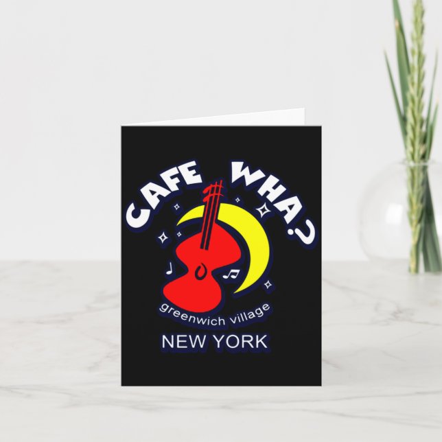 Cartão Cafe Wha The New York City Folk Music Scene  (Frente)