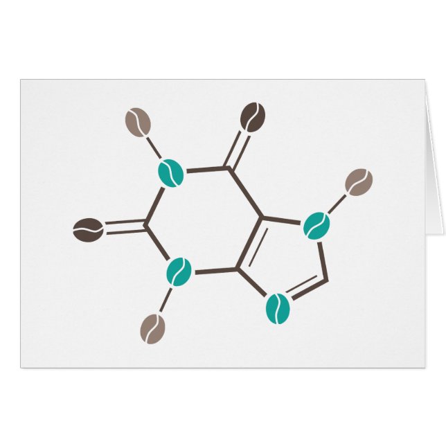 Cartão cafeína molecular de café (Frente Horizontal)