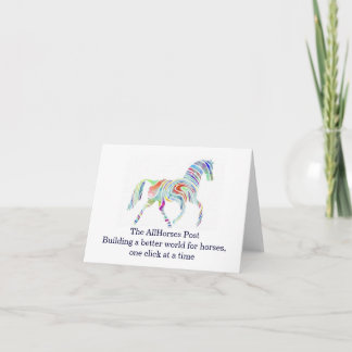 Cartão cafepresslogo, The AllHorses PostBuilding uma apos