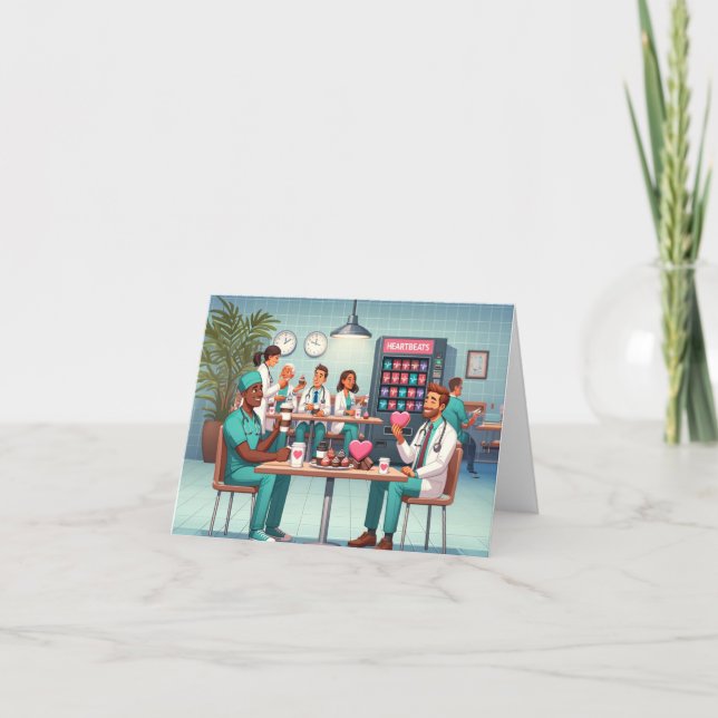 Cartão Cafetaria Batimento Cardíaco (Frente)