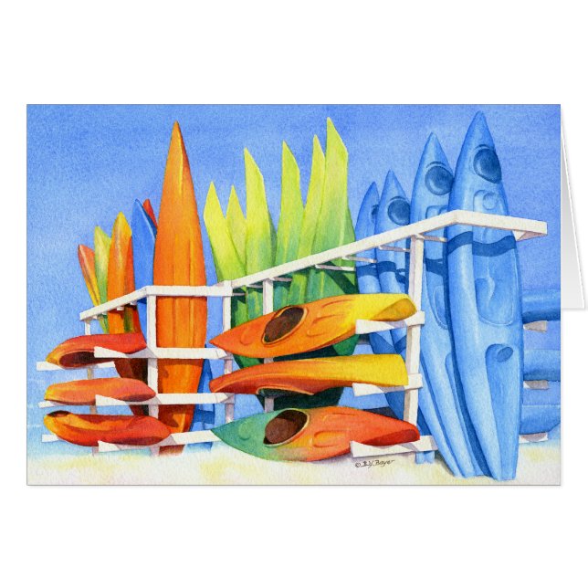 Cartão Caiaque da calçada (Frente Horizontal)