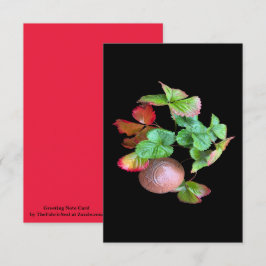 Cartão Cair Na Estação De Morango Foto Do Jardim Do Quint