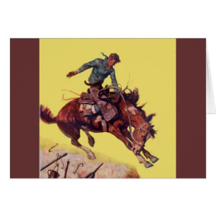 Cartão Cair no vaqueiro
