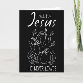 Cartão Cair Por Jesus Ele Nunca Deixa Abóbora Cristã A