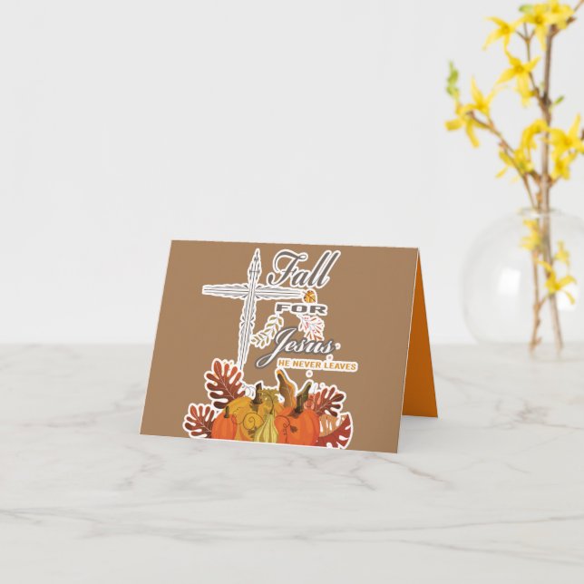 Cartão Cair por Jesus, ele nunca sai 1 (Flor Amarela)