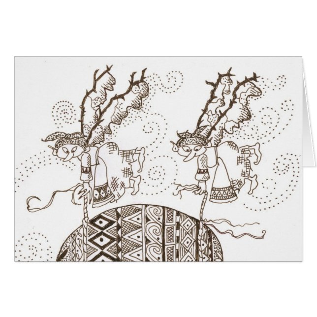 Cartão Cair sobre a seu Pysanky (Frente Horizontal)