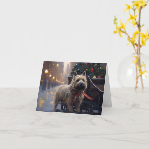 Cartão Cairn Terrier Época Festiva de Natal