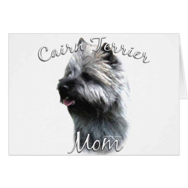 Cartão Cairn Terrier Mãe 2 (Frente Horizontal)