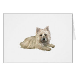 Cartão Cairn Terrier (Trigo) - deitado