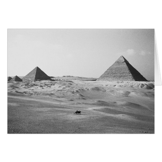Cartão Cairo Egito, Pirâmides de Gizé (Frente Horizontal)
