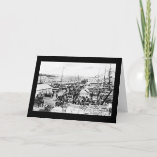 Cartão Cais em Auckland, Nova Zelândia 1908