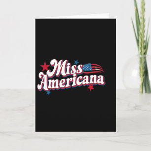 Cartão Caixa Amarela América 4 De Julho Miss Americana Re