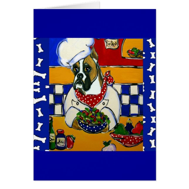 Cartão Caixa de Cachorro Chef (Frente)
