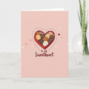 Cartão Caixa de Chocolate Sweetheart Card