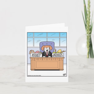 Cartão Caixa de Entrada Contabilidade de Cachorros e Brin