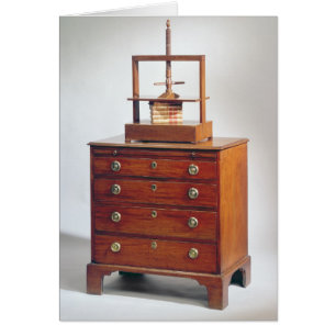 Cartão Caixa de gavetas de mogno pequena por Sheraton