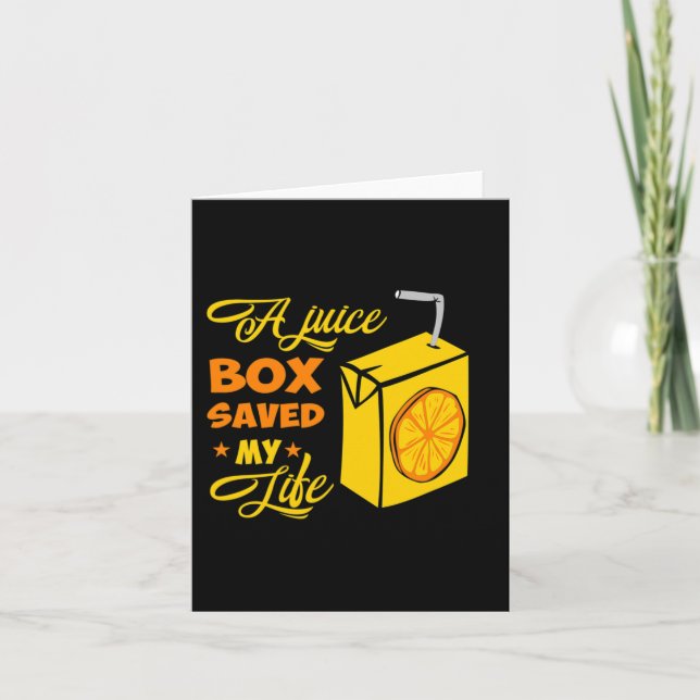 Cartão Caixa de Juice Presente para Sensibilização Diabet (Frente)