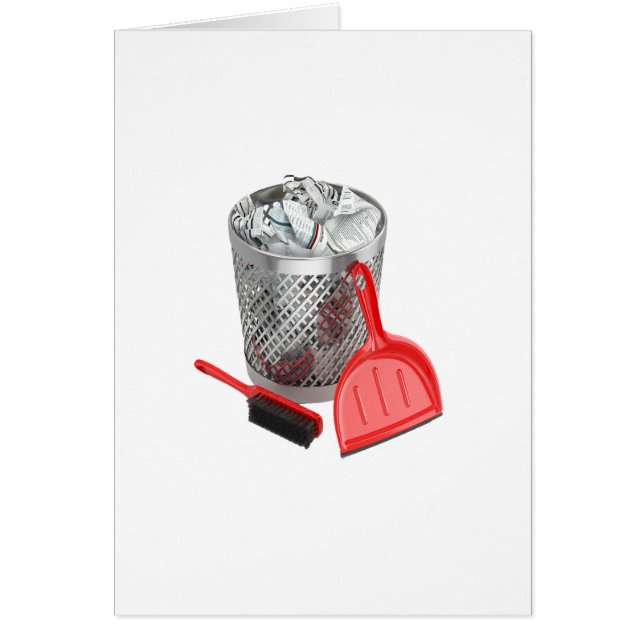 Cartão Caixa de lixo e Dustpan (Frente)