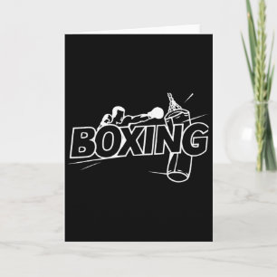 Cartão Caixa de Lutadores de Boxe Kickboxing Amante do Bo