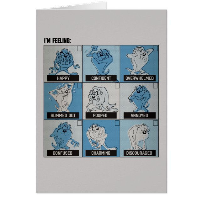 Cartão Caixa de seleção TAZ™ Emotion (Frente)