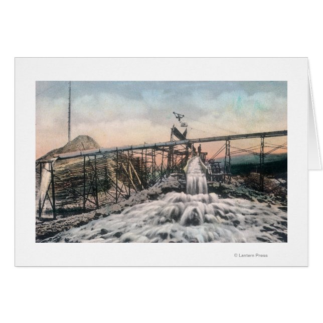 Cartão Caixa de Sluice da Operação de Mineração Dourada d (Frente Horizontal)