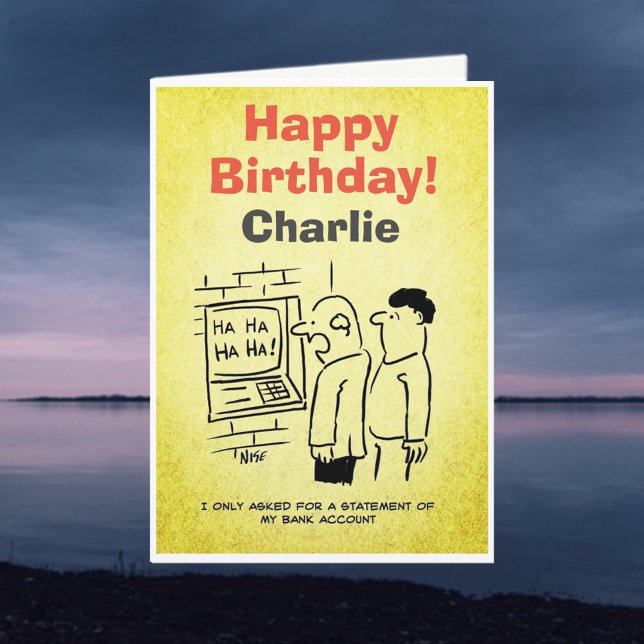 Cartão Caixa Eletrônica Ri do Cliente. Tema Bancário (Criador carregado)