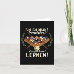 Cartão Caixa Ich Dran Sitten! Zugucken! Aprenda! Billiard