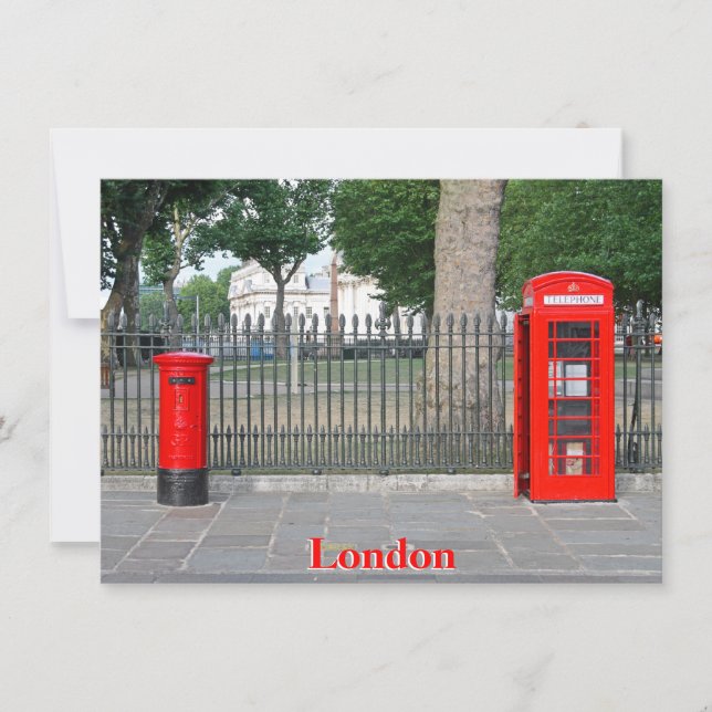 Cartão Caixa telefônica de Londres (Frente)