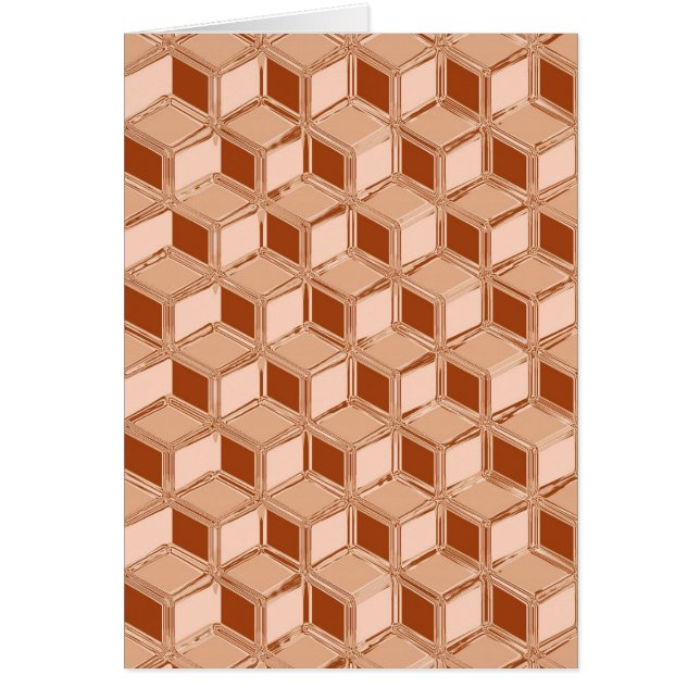 Cartão Caixas de 3 d cromo - de cobre (Frente)