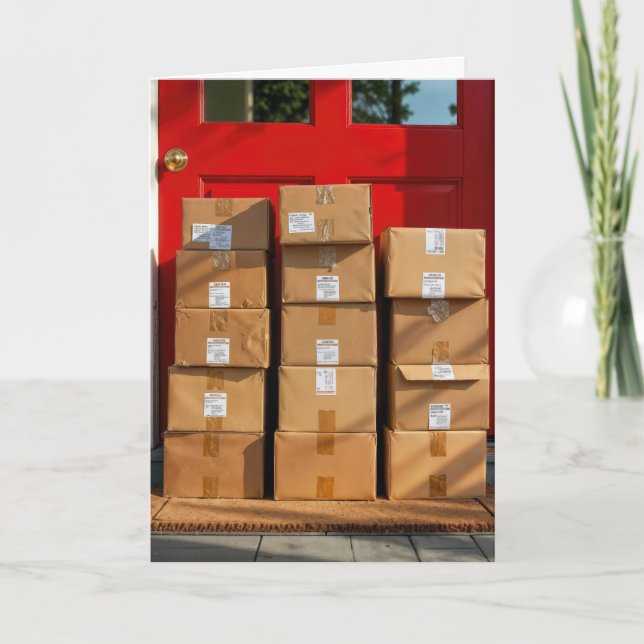 Cartão Caixas De Cartolina Para Obter Humor De Aniversári (Frente)