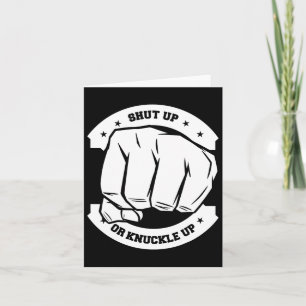 Cartão Cala-Te Ou Arranca-Te - Bare Knuckle Boxing