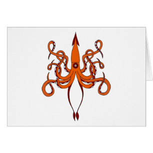 Cartão calamar gigante
