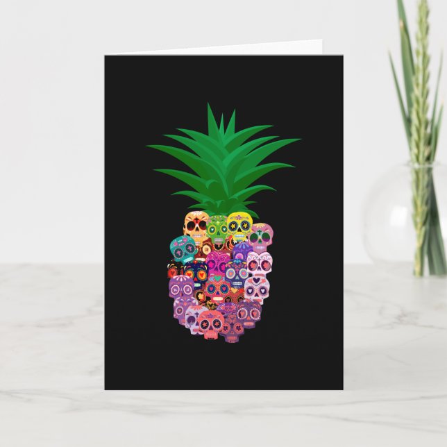 Cartão Calavera Pineapple Halloween (Frente)