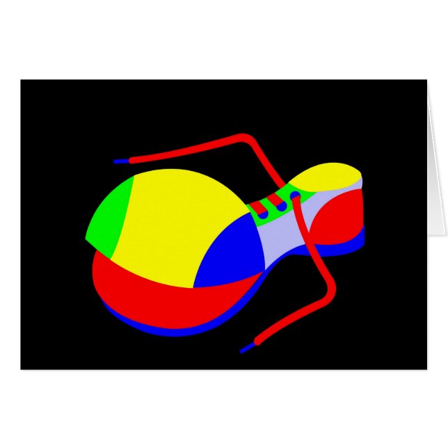 Cartão Calçado de Palhaço (Frente Horizontal)