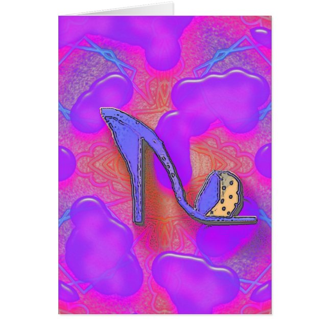 Cartão calçados cor-de-rosa (Frente)