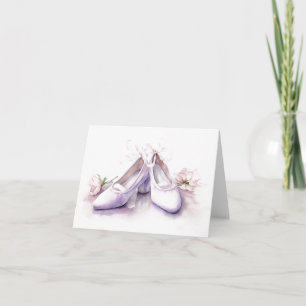 Cartão Calçados de dança simples com VAZIO de flores