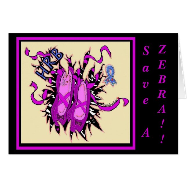 Cartão Calçados de HRB Balleria com tiras da zebra (Frente Horizontal)