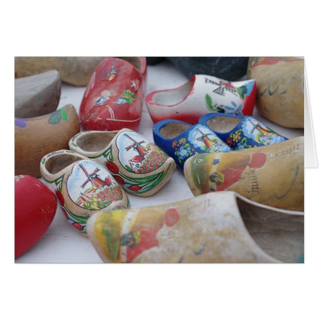 Cartão Calçados de madeira holandeses de Holland das (Frente Horizontal)