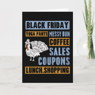 Cartão Calças de Yoga de Black Friday de Coqueiro Desarru