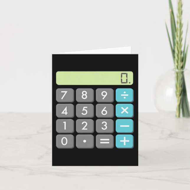 Cartão Calculadora Halloween Figurume Matemática Geek Leg (Frente)